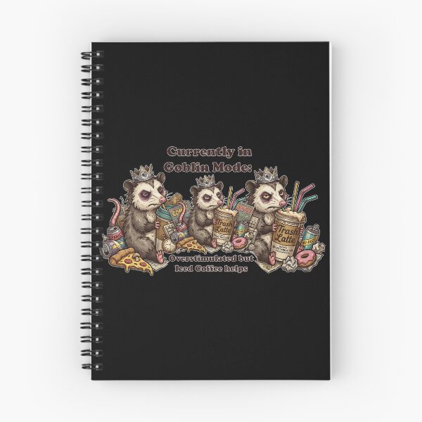 Item preview, Goblin Mode Possum Army - Trash King Overstimulated & Iced Coffee designed and sold by SylwiaPrint.