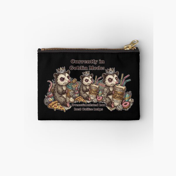 Item preview, Goblin Mode Possum Army - Trash King Overstimulated & Iced Coffee designed and sold by SylwiaPrint.