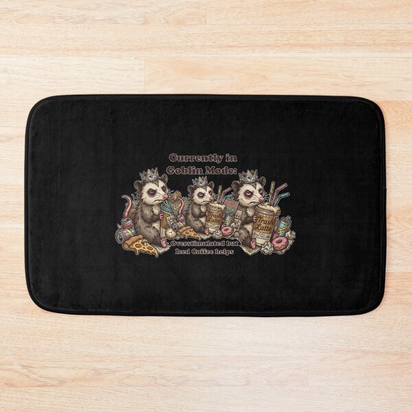 Item preview, Goblin Mode Possum Army - Trash King Overstimulated & Iced Coffee designed and sold by SylwiaPrint.