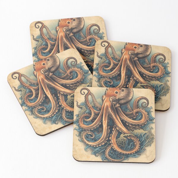 Item preview, Vintage Nautical Octopus Illustration designed and sold by FredyDesignHub.