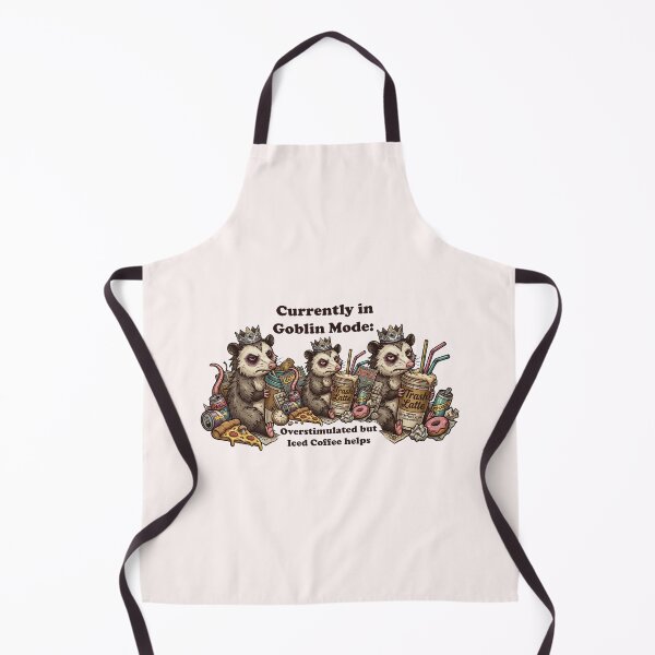 Item preview, Goblin Mode Possum Army - Trash King Overstimulated & Iced Coffee designed and sold by SylwiaPrint.