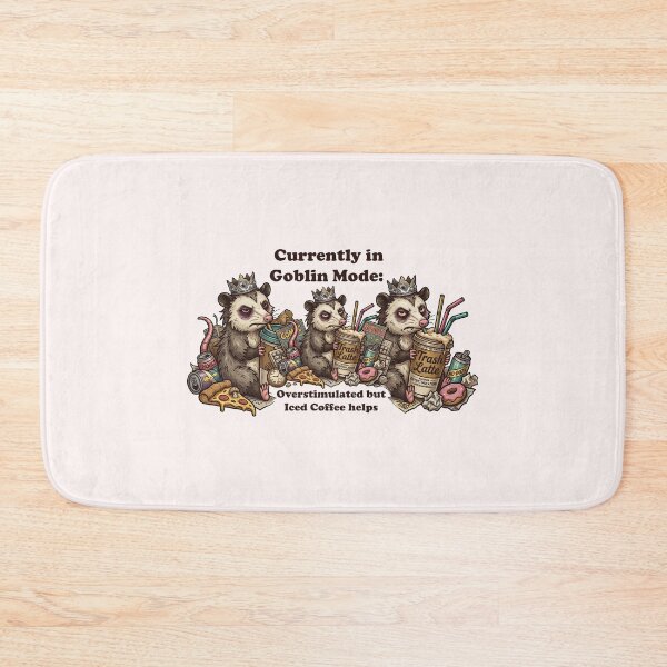 Item preview, Goblin Mode Possum Army - Trash King Overstimulated & Iced Coffee designed and sold by SylwiaPrint.