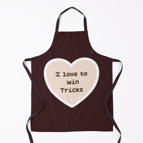 Item preview, Bridge, card game, I love to win tricks, terminology, pixelated, heart designed and sold by DebbieJoyArt.