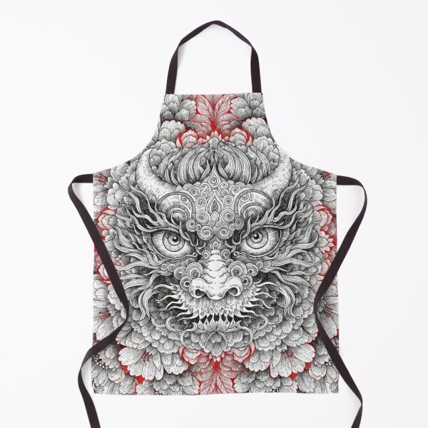 Item preview, Intricate Dragon Mandala – Detailed Black and Grey Floral Dragon Mandala Design designed and sold by Anime9122.