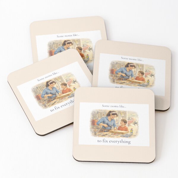 Item preview, Some Moms Like to Fix Things — Workshop Illustration | Mother’s Day Gift designed and sold by Novel Works Studio.