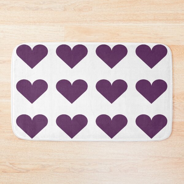 Item preview, Large AUBERGINE PURPLE and WHITE LOVE HEARTS designed and sold by RachelMacht.