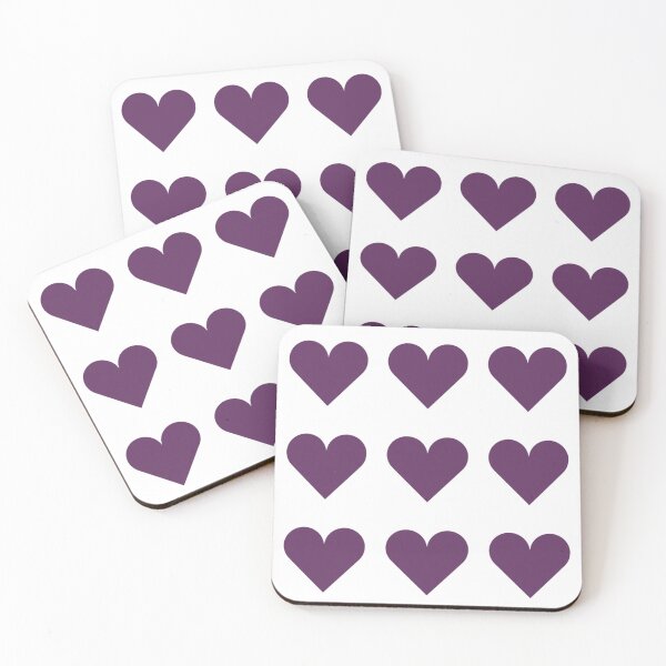 Item preview, Large AUBERGINE PURPLE and WHITE LOVE HEARTS designed and sold by RachelMacht.