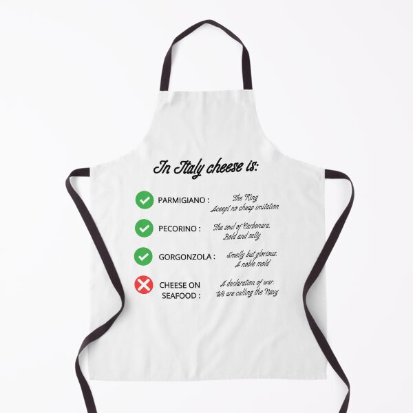 Item preview, Funny Italian Food Rules Checklist: Cheese on Seafood is a Crime No-No designed and sold by TheItaliandilemma.