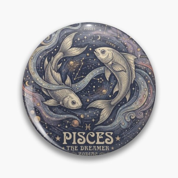 Item preview, Pisces Zodiac Fish – Vintage Star Map Celestial Illustration designed and sold by urbinet.