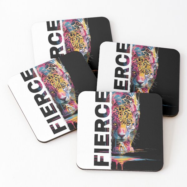 Item preview, Fierce Jaguar - Be Fierce Affirmative - Colorful designed and sold by LAJdesigns.