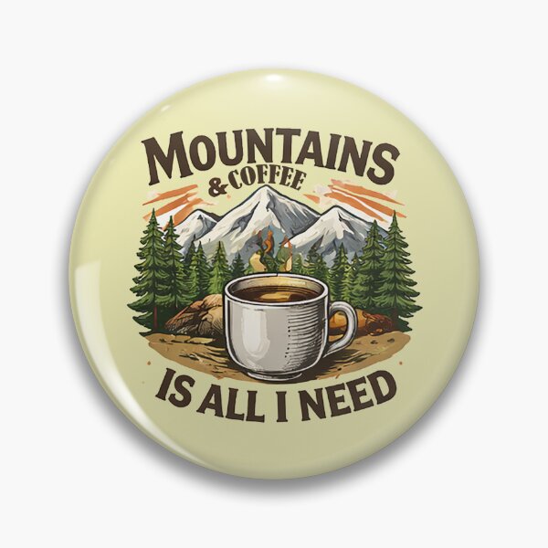 Item preview, Mountains and Coffee is all I need| Introvert Nature Lover Gift designed and sold by Adrikul.