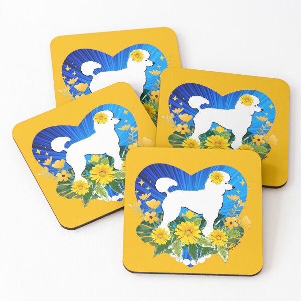 Item preview, Copy of  Blue and Gold Retro  Poodle  designed and sold by artbyomega.