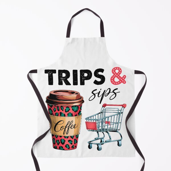 Item preview, Trips and Sips Leopard Coffee Cup Shopping Cart designed and sold by Lulunza.
