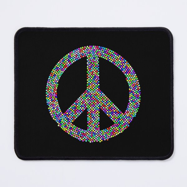 Item preview, Rainbow Peace Sign Dot Art Mosaic designed and sold by MSBM Designs.