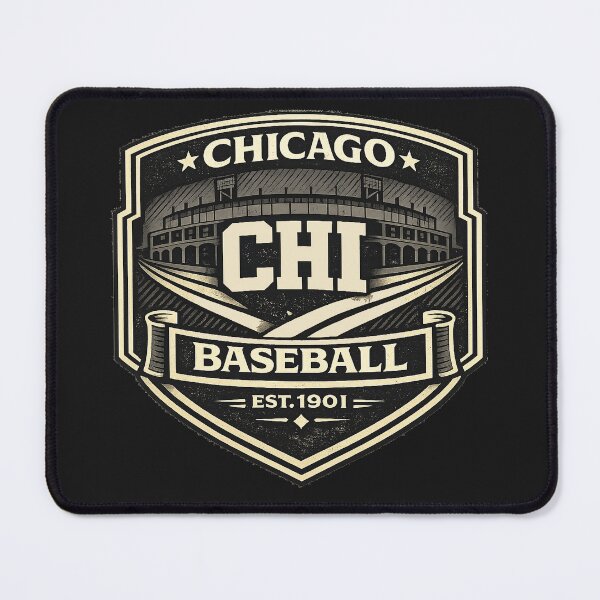 Item preview, Chicago Baseball Vintage Badge Shirt Retro CHI Design Classic Black Cream designed and sold by GhostDawgs.