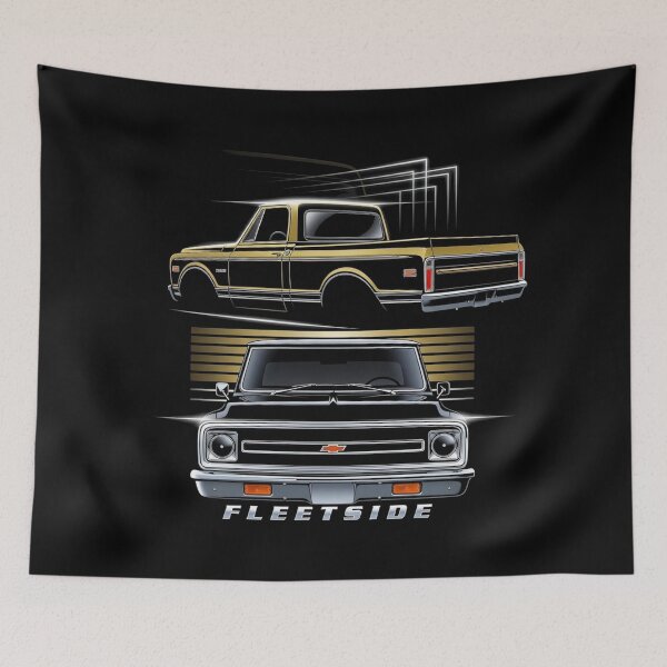 Item preview, C10 Fleetside Classic Truck Dual View Graphic Tee designed and sold by TheArtOfCar.