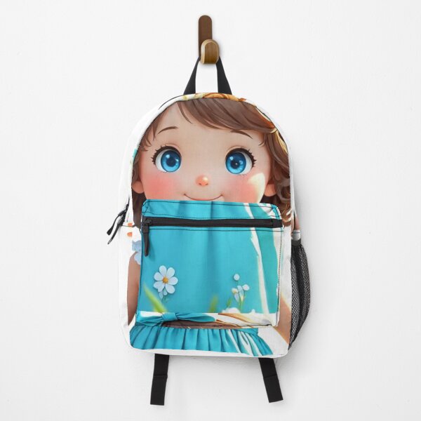Item preview, Adorable Girl Teal Floral Dress Daisy Summer Art designed and sold by Hafcishop.