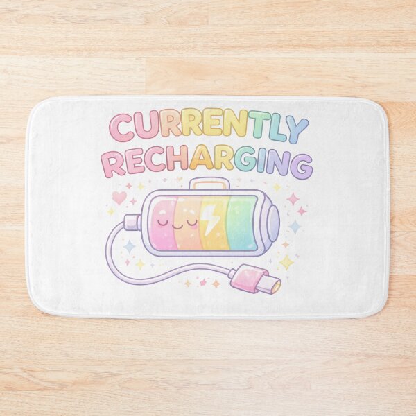 Item preview, Currently Recharging Sticker – Cute Introvert Energy Aesthetic Sticker designed and sold by CutePlix.