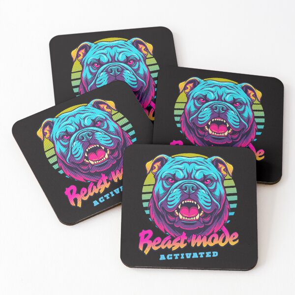 Item preview, English Bulldog Beast Mode Activated – Neon Cyberpunk Dog Design designed and sold by PixelsPaws.