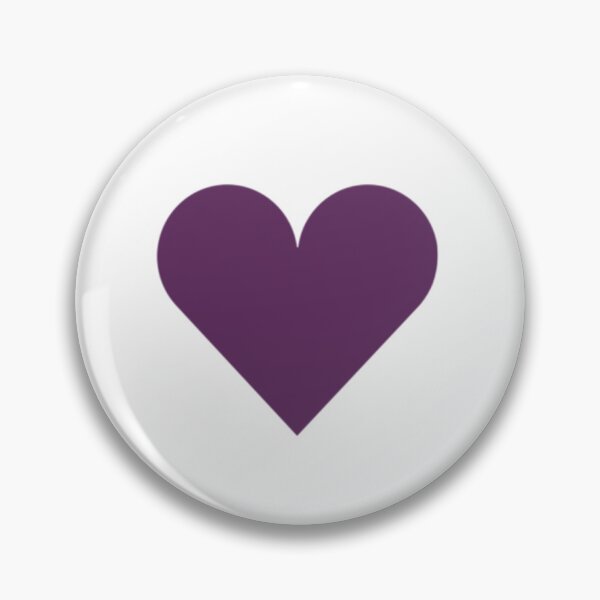 Item preview, Single AUBERGINE PURPLE LOVE HEART on a WHITE Background designed and sold by RachelMacht.