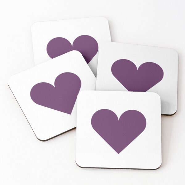 Item preview, Single AUBERGINE PURPLE LOVE HEART on a WHITE Background designed and sold by RachelMacht.