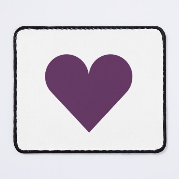 Item preview, Single AUBERGINE PURPLE LOVE HEART on a WHITE Background designed and sold by RachelMacht.