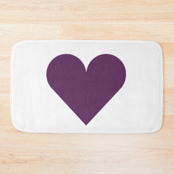 Item preview, Single AUBERGINE PURPLE LOVE HEART on a WHITE Background designed and sold by RachelMacht.