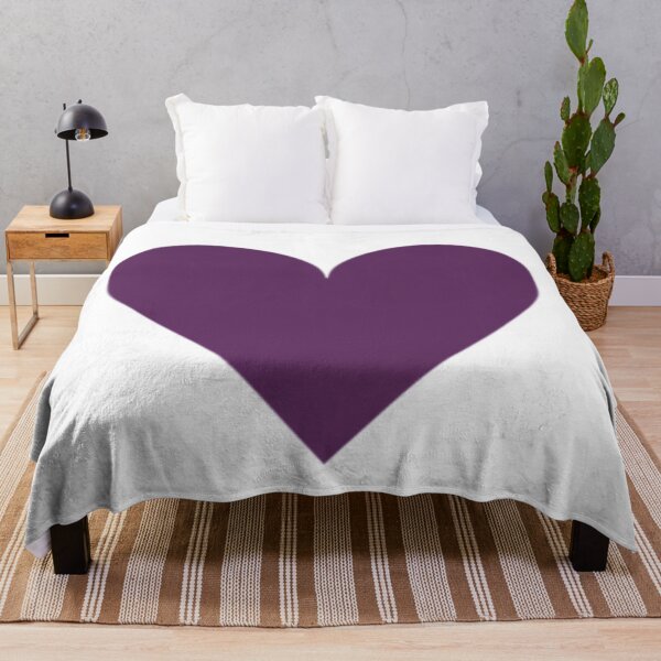 Item preview, Single AUBERGINE PURPLE LOVE HEART on a WHITE Background designed and sold by RachelMacht.