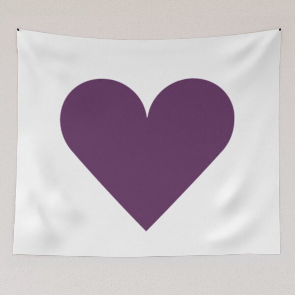Item preview, Single AUBERGINE PURPLE LOVE HEART on a WHITE Background designed and sold by RachelMacht.