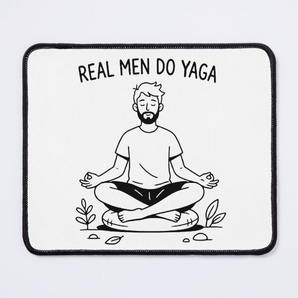 Item preview, REAL MEN DO YOGA designed and sold by Creativebomb121.