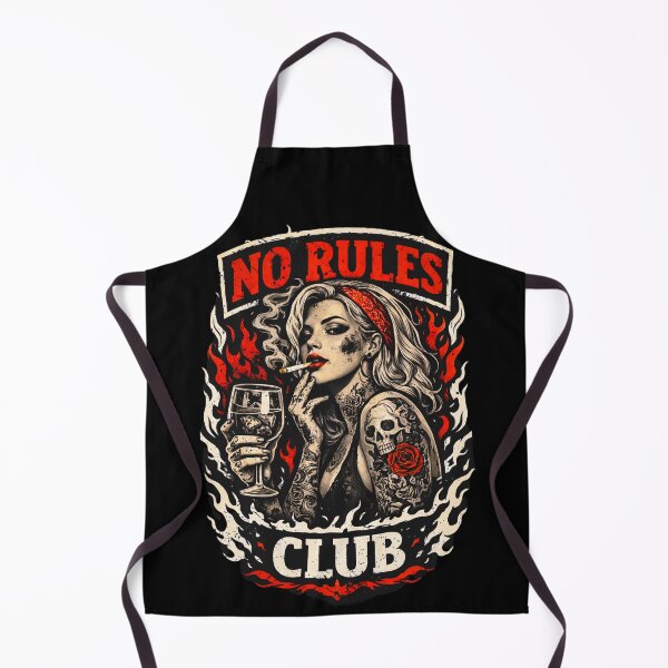 Item preview, No Rules Club Tattoo Woman Streetwear Graphic Retro Rebel Design designed and sold by HIGHSQUARE.