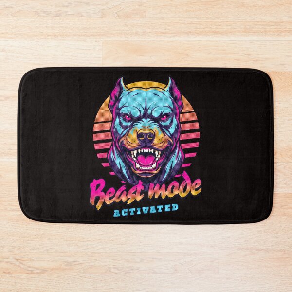 Item preview, Pitbull Beast Mode Activated – Neon Cyberpunk Dog Design designed and sold by PixelsPaws.