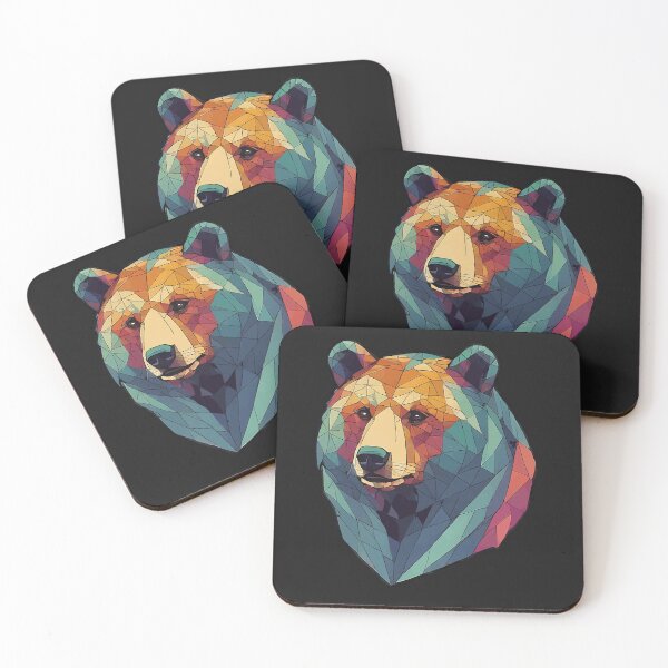 Item preview, Geometric Bear – Modern Animal Art designed and sold by Tklezardesigns.