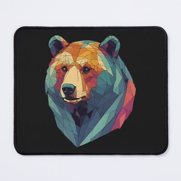 Item preview, Geometric Bear – Modern Animal Art designed and sold by Tklezardesigns.