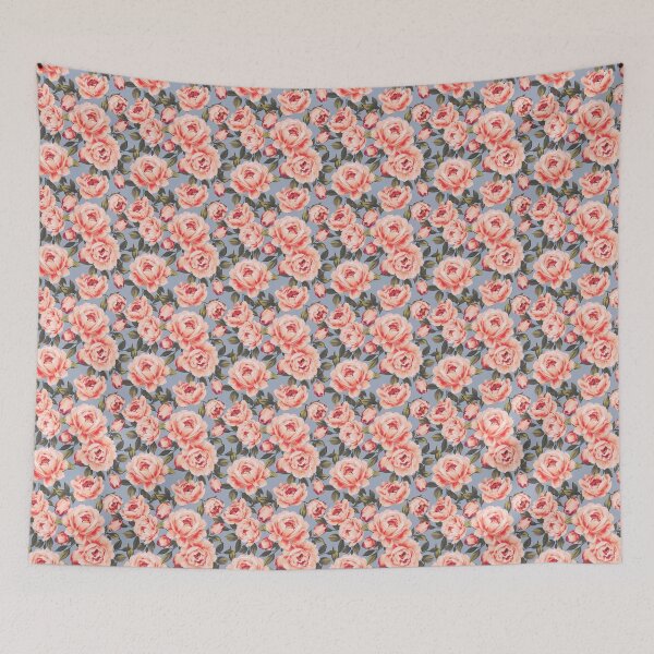 Item preview, Painted Classic Floral Pattern - blue designed and sold by elenabdesigns.