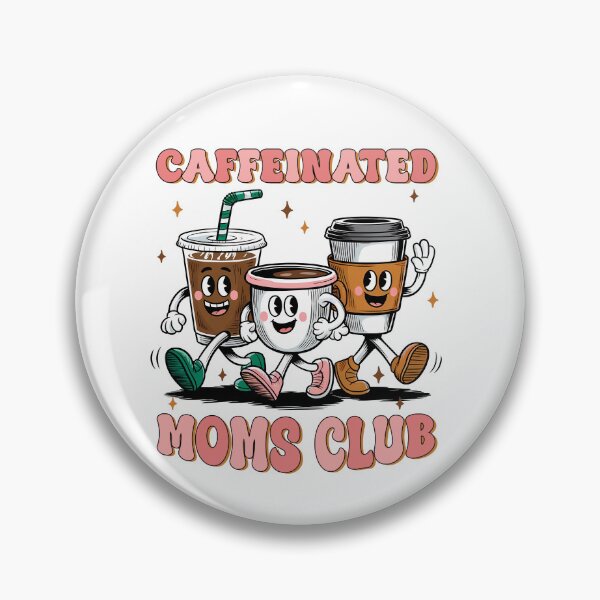 Artikelvorschau, Caffeinated Mama's Club – Handgezeichnete Pastellschrift. entworfen und verkauft von Lulunza.