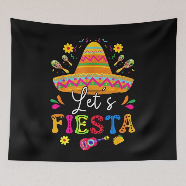 Item preview, Retro Sombrero Let's Fiesta Colorful Cinco de Mayo Celebration designed and sold by Ali-printshop.