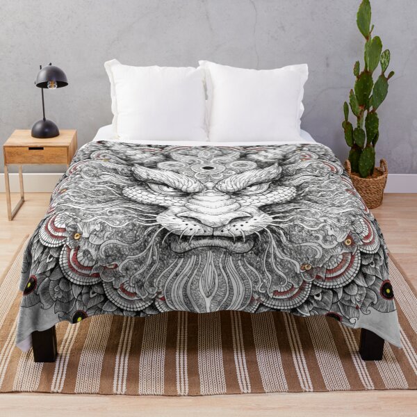 Item preview, Intricate Dragon Mandala – Detailed Black and Grey Floral Dragon Mandala Design designed and sold by Anime9122.