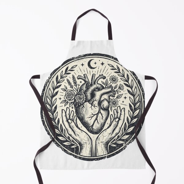Item preview, Sacred Heart in Hands – Vintage Spiritual Style Illustration designed and sold by NaraGco.