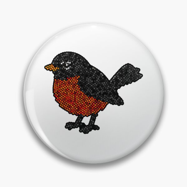 Item preview, Robin Redbreast Dot Art Mosaic designed and sold by MSBM Designs.