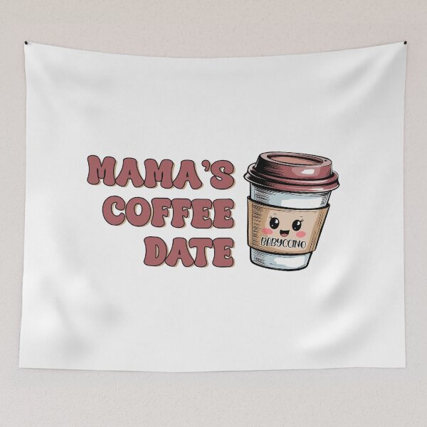 Item preview, Mama's Coffee Date Babyccino Cute Kawaii Cup designed and sold by Lulunza.