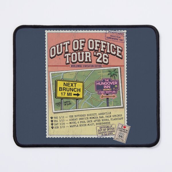 Item preview, Out of Office Tour 2026 Staycation Postcard Vintage Brunch Road Trip designed and sold by REAL IRISH GIFTS.