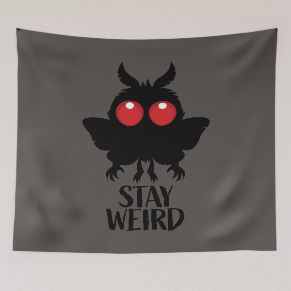 Item preview, Stay Weird Creepy Cute Mothman Cryptid designed and sold by fizzgig.