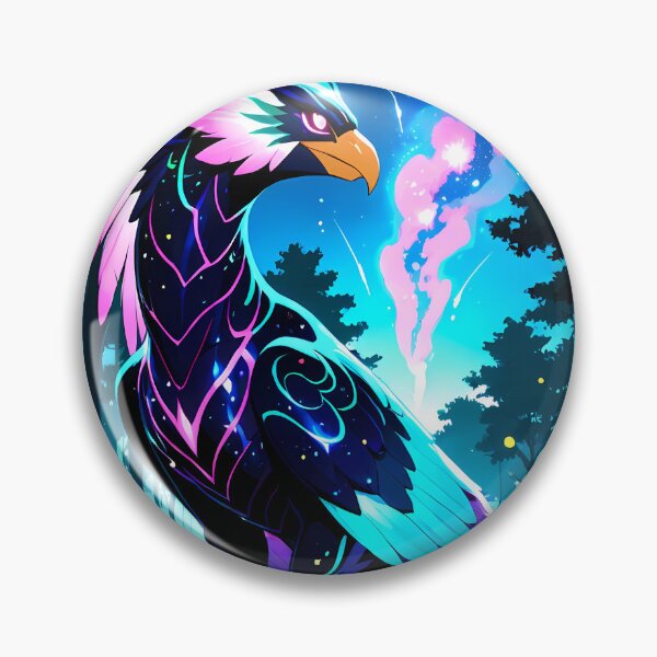 Item preview, Starborn Griffin — Cosmic Creature Fantasy Poster, Glowing Neon Wildlife Art designed and sold by OneStepFromArt.