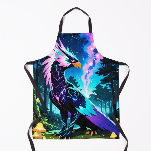 Item preview, Starborn Griffin — Cosmic Creature Fantasy Poster, Glowing Neon Wildlife Art designed and sold by OneStepFromArt.