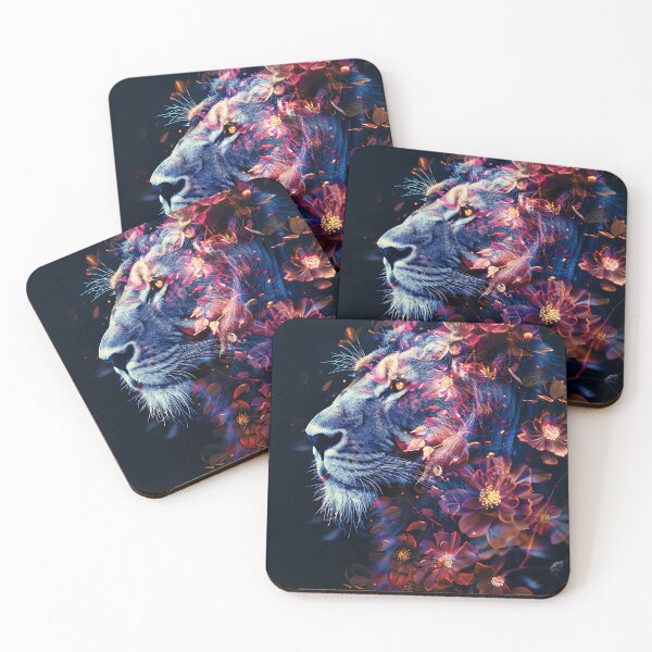 Item preview, Cosmic Lion – Floral Nebula Warrior designed and sold by Bold INK.