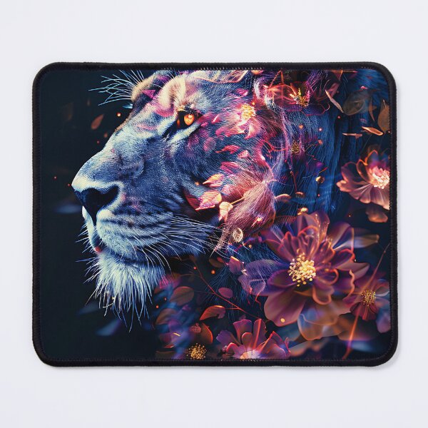 Item preview, Cosmic Lion – Floral Nebula Warrior designed and sold by Bold INK.