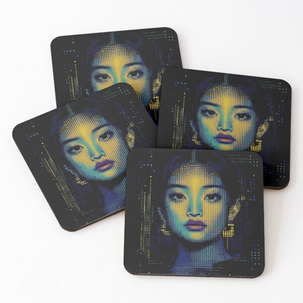 Item preview, Neon Pixel Asian Beauty designed and sold by ClubVacay.