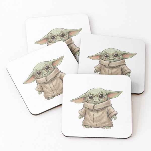 Aperçu de l'œuvre Bébé Yoda avec des lunettes étoiles, super mignon, esthétique Grogu créée et vendue par LIS AND MELIVERSO.