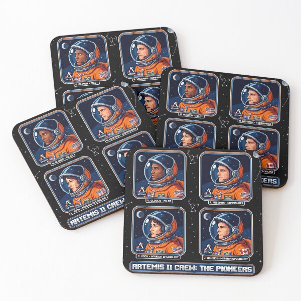 Item preview, Artemis II Crew Pixel Art - The Pioneers designed and sold by blastercreation.
